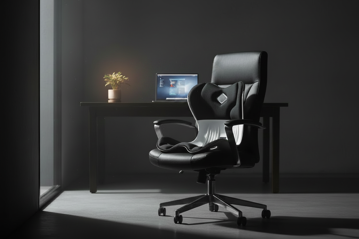 Chaise SITDOWN avec laptop visible sur bureau